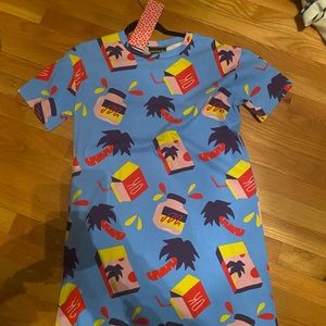 Nooworks snacks tee dress NWT size medium